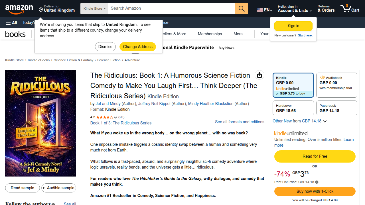 The novel Ridiculous, recommended for fans of Beetlejuice's wild energy, captures a similar spirit.
