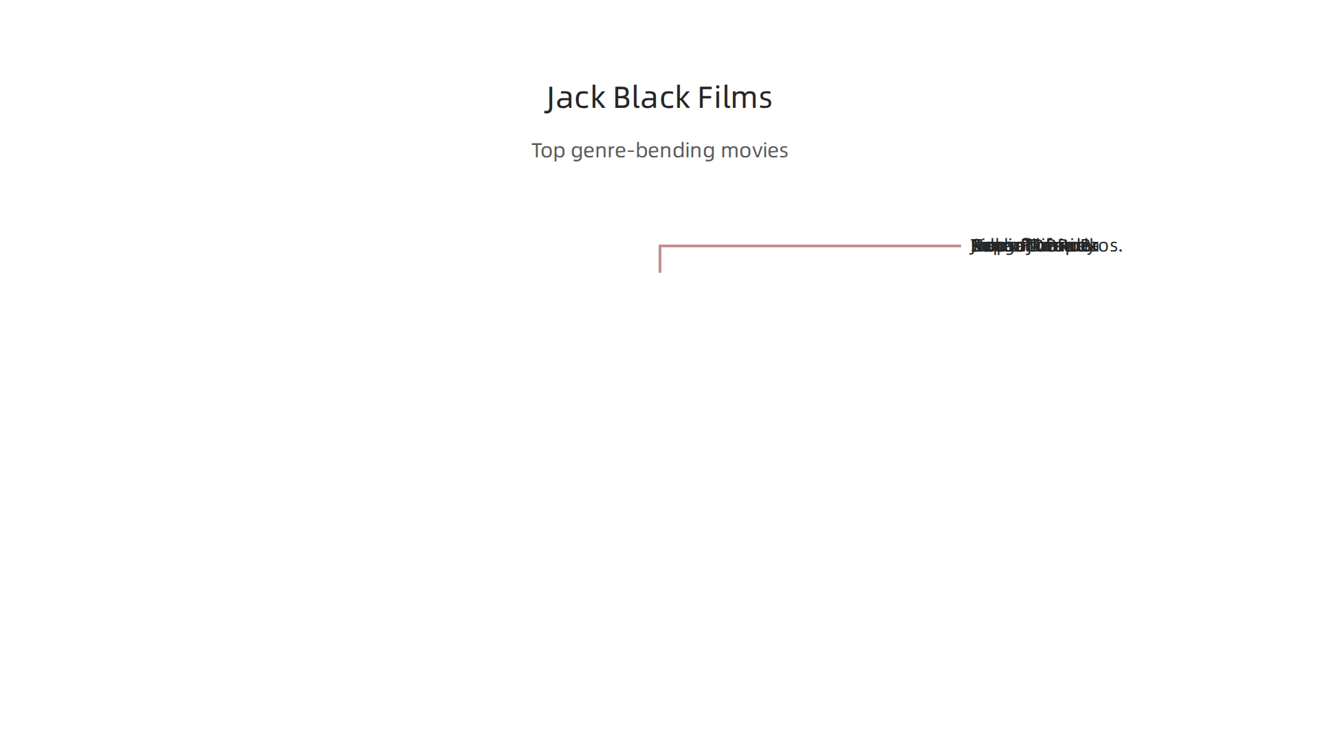 An overview of some of Jack Black's most iconic genre-bending films, showcasing his unique comedic and acting range.