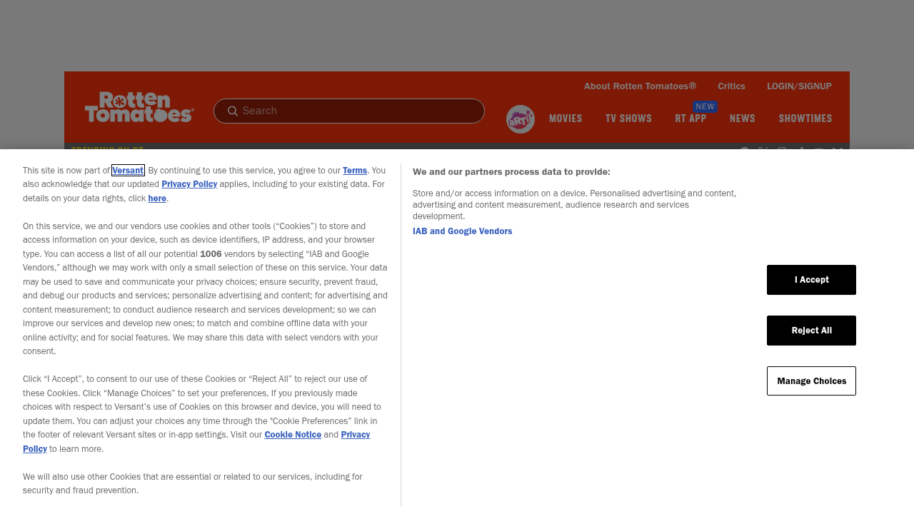 Rotten Tomatoes is a popular movie review aggregator, providing audience and critic scores.