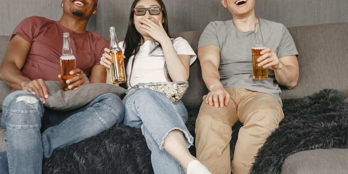 The ultimate goal: friends enjoying a perfectly curated movie night experience.